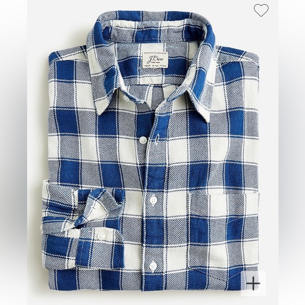 J Crew Indigo-dyed steep twill shirt